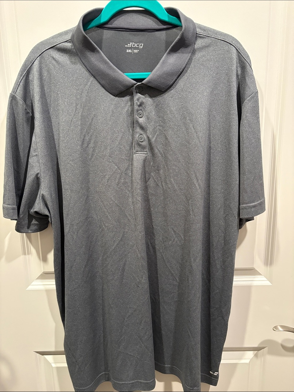 BCG Men's Charcoal Gray Performance Polo